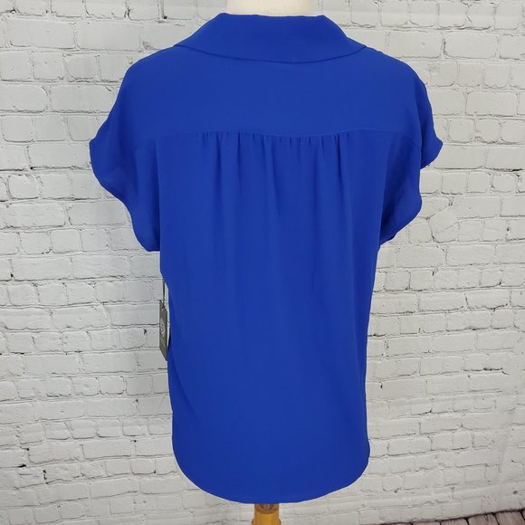 Vince Camuto Extended Shoulder Notch Collar Blouse - Picture 5 of 6